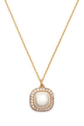 Mini Pendant Chain Necklace, Gold-Plated Brass